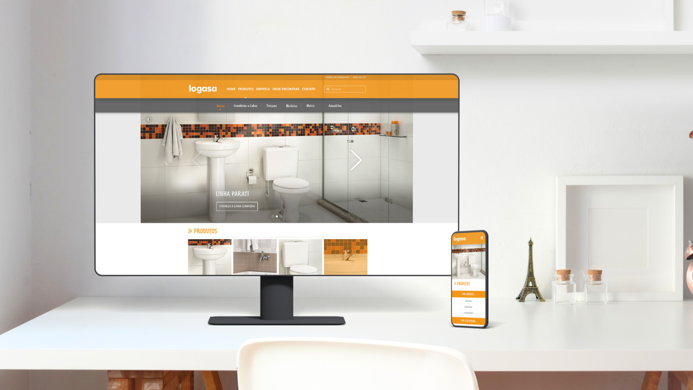 Website Logasa, uma empresa do grupo Roca